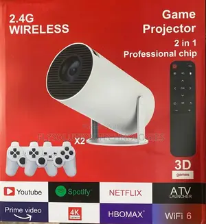 Game Projector 2 in 1 Professional Chip 3d Games 2.4g Wifi Video