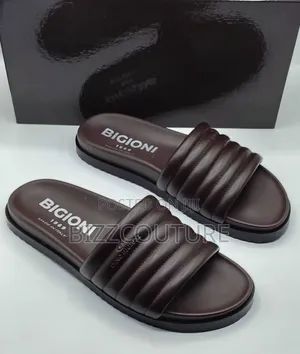 Original Italian Bigioni Leather Slippers Available in Store