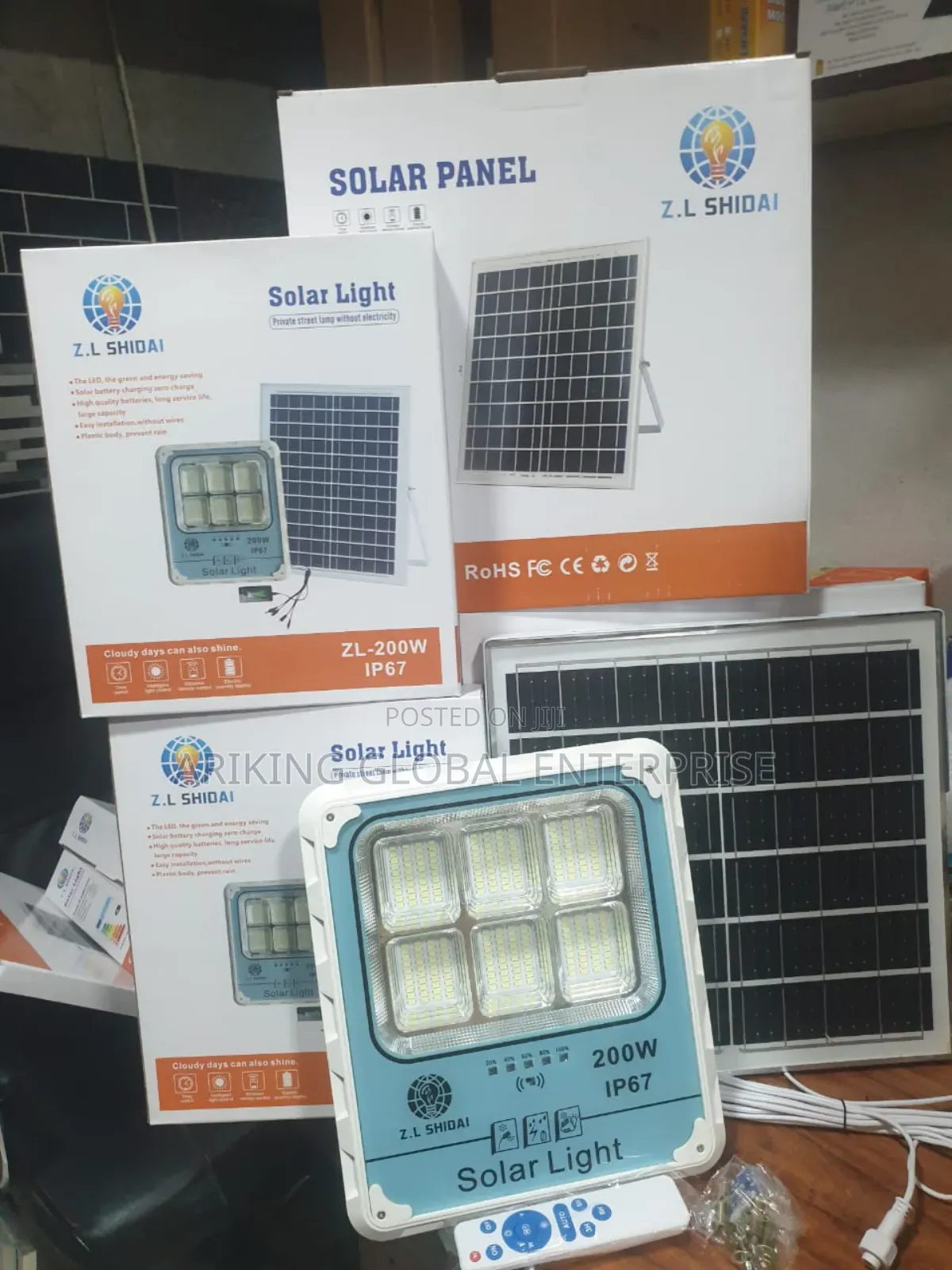Ip67 Waterproof 200w Solar Floodlights.