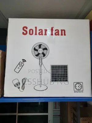 Solar Rechargeable Fan 16"