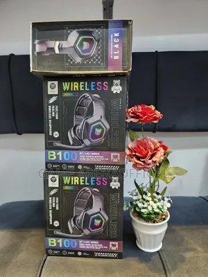 B100 Wireless RGB Headphones – 20mw Clean Loud Audio