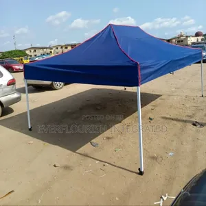 10x15ft With Pole With Blue Roof Foldable Canopy