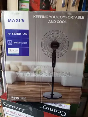 Maxi Standing Fan 16 Inch – Black (40-19mr)