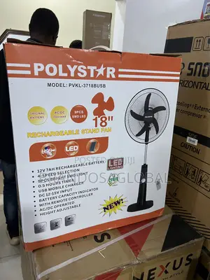 Polystar Pvkl-1878busb Stand Fan | Battery + Ac Support