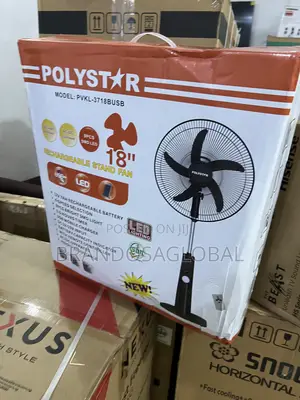 Polystar PVKL-1878busb 18" Stand Fan | Advanced Battery Tech