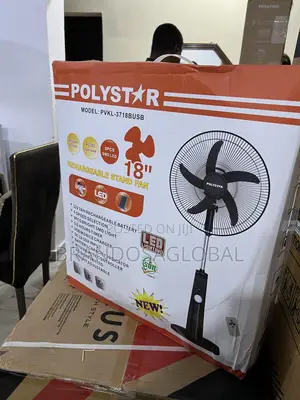 PVKL-1878busb Polystar Stand Fan | Strong Battery Backup