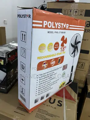 Polystar PVKL-1878busb 18-Inch Standing Fan | Easy Controls