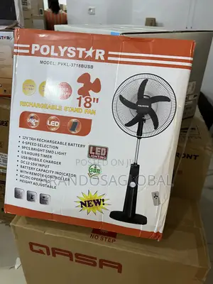 PVKL-1878busb Polystar Battery Fan | 18-Inch Adjustable