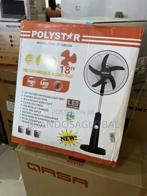 Polystar Rechargeable Stand Fan PVKL-1878busb | Premium Model