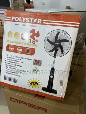 PVKL-1878busb Polystar Rechargeable Fan | Strong Wind Output