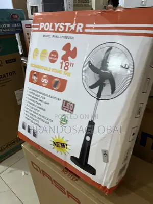 PVKL-1878busb Polystar 18" Fan | Rechargeable Power Saver