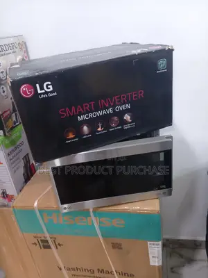 Sleek Black Lg Ms2535gis 25l Microwave - Easyclean Interior, Hassle-Fr
