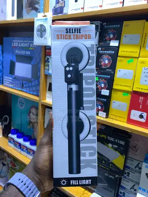 Ringlight Monopod Selfie Stick Tripod With Remote Double Fill Light