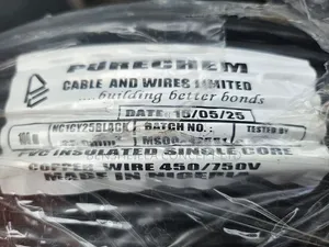 25mm PVC Singl Core Copper Cable Ultra Heavy-Duty Performance