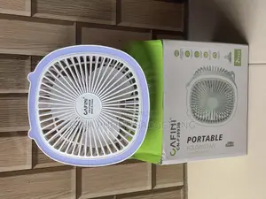 Fan ( Cafini 4500mah Battery Capacity Portable Fan With Led Light )