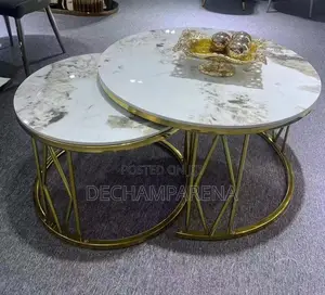 1 Plus 1 Golden Frame Table Set