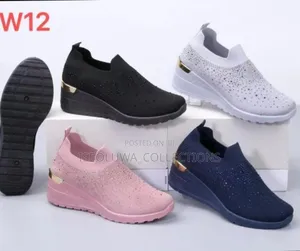 Women’S Sparkly Slip-on Wedge Sneakers