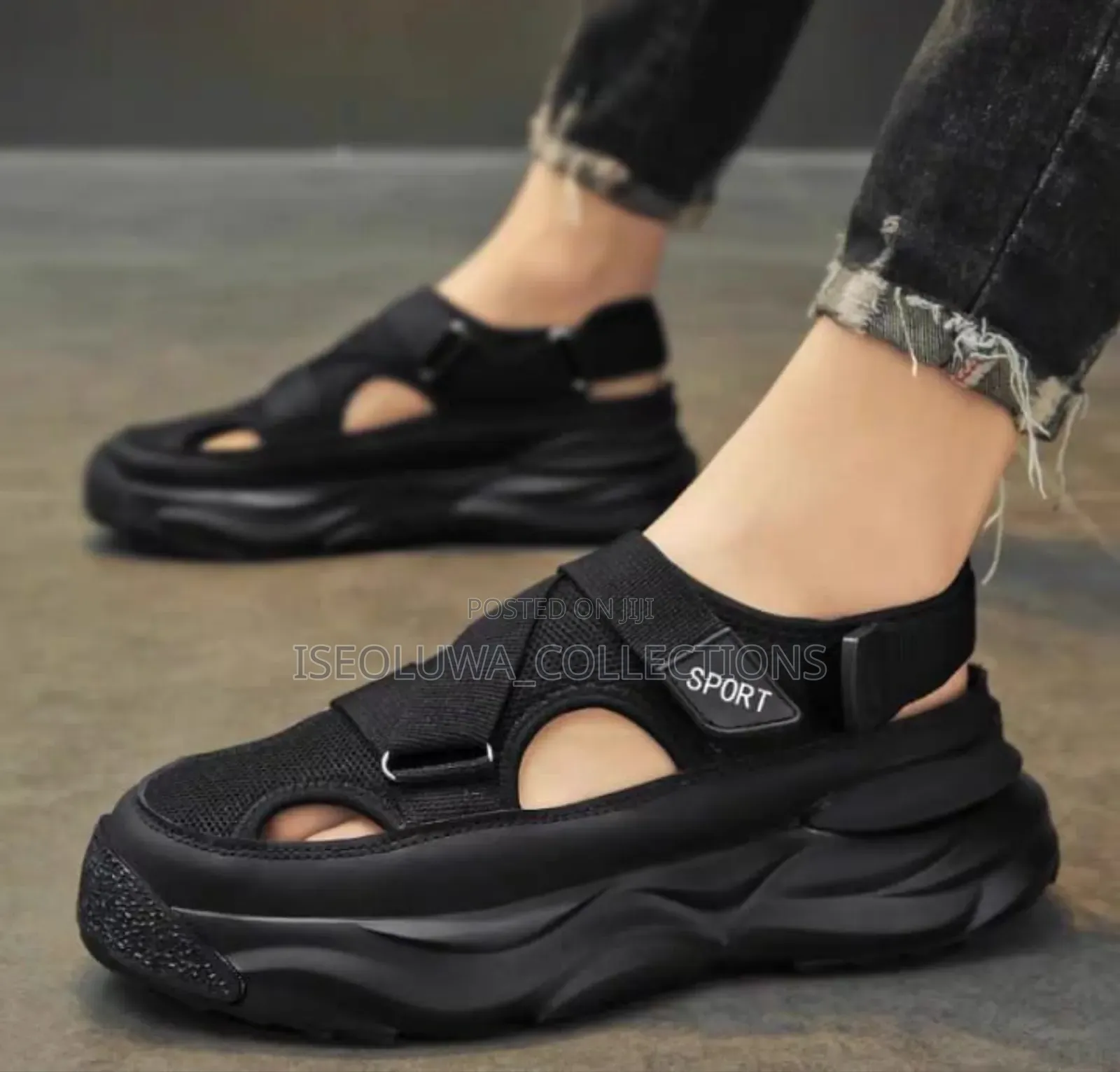 Sport Mesh Platform Sandals