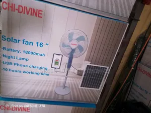 Solar 16inches Rechargeable Fan