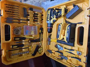 Carpentry Yellow Tools Set Cordless Plus Drill