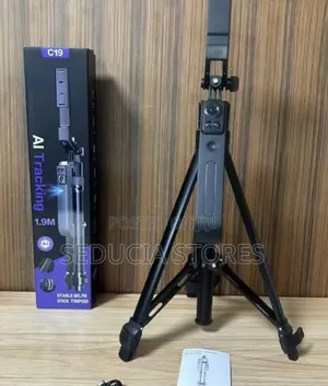 C19 360 Auto Face Tracking Ai Selfie Tripod - 6.2 Feet