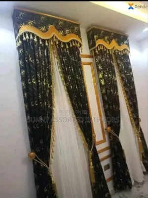 Turkish Curtains With Board Flower Design