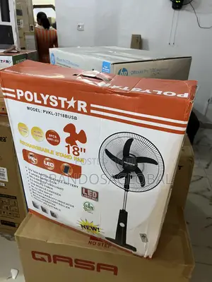 Polystar PVKL-1878busb 18" Stand Fan | Led Light Usb Charging