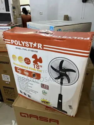 PVKL-1878busb Polystar Rechargeable 18-Inch Fan | Adjustable Angles