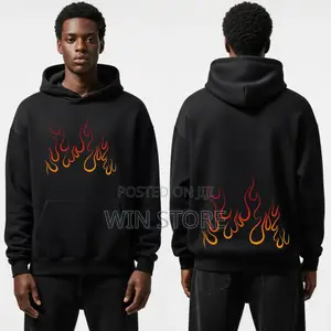 Mens Flame Classic Hoodie – Streetwear