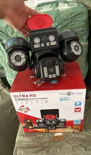 V380 Complete 3 Lens Solar CCTV Camera