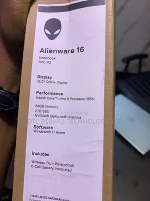New Laptop Dell Alienware M16 R2 64GB Intel Core Ultra 9 SSD 2T