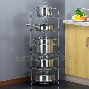 5-Tier Stainless Steel Pot and Pan Rack