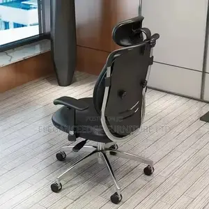 Black Adjustable Arms Ergonomic Office Chair With Lumber Suppor