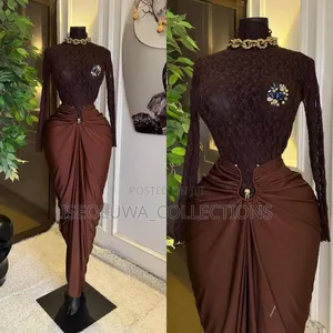 Women’S Luxury Lace Bodice With Ruched Maxi Skirt