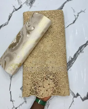White N Brown Tissue Cord Lace