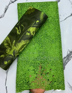 Blue N Green Tissue Cord Lace