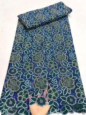 Swiss Chiffon With Embroidery Lace