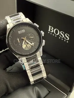 Hugo Boss Quality Men Genuine Leather Wristwatch