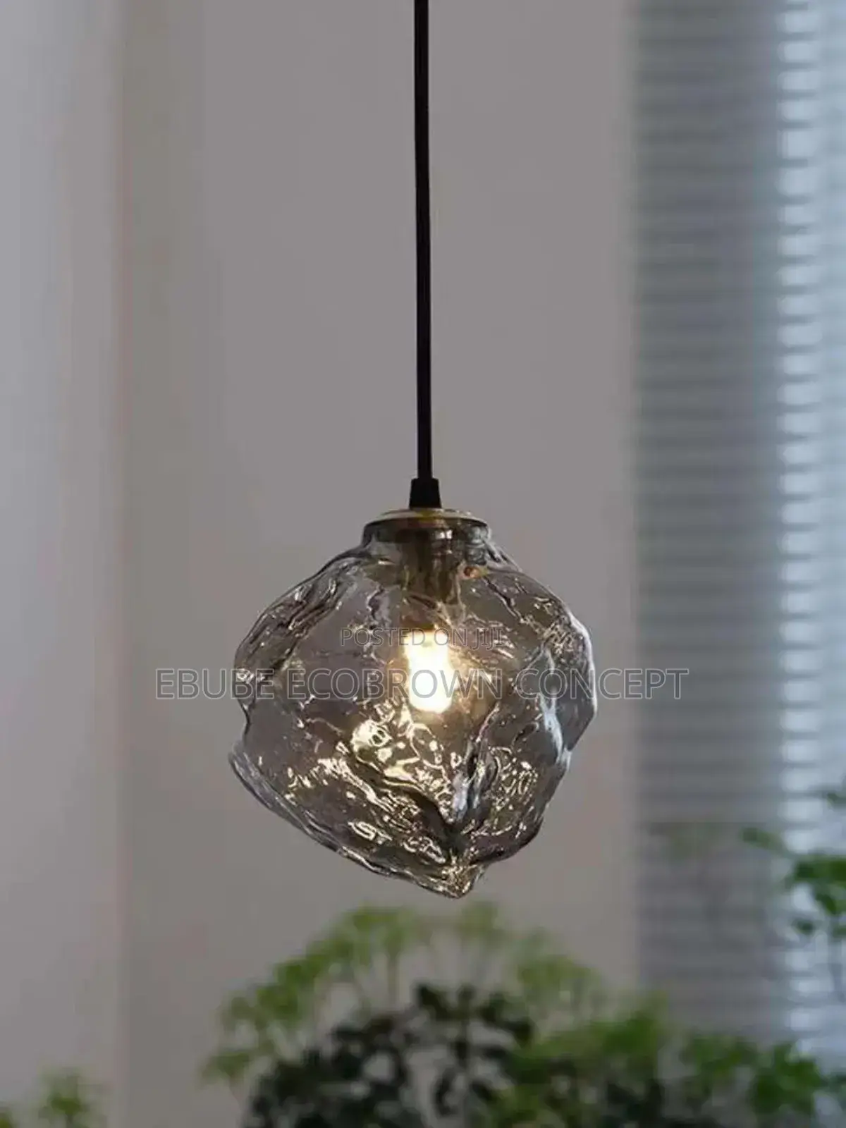Single Bedside Drop Glass Light
