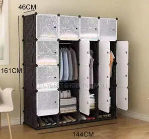 4 Pertition High Quality Plastic Wardrobe