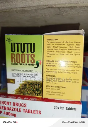 Bacterial Quensher Herbal Therapy Ututu Roots