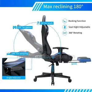 Black and Blue Ergonomic Gaming Chair