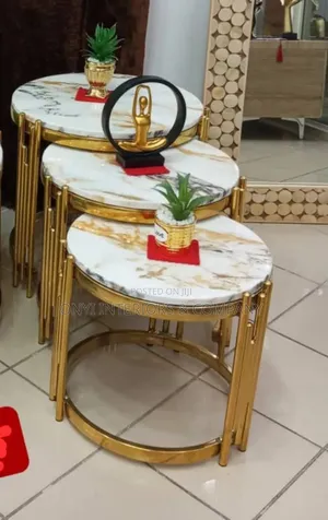 3 in 1 Elegant Marble Side Table