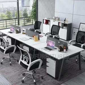 6 Man Workstation Unit With 6 Chairs