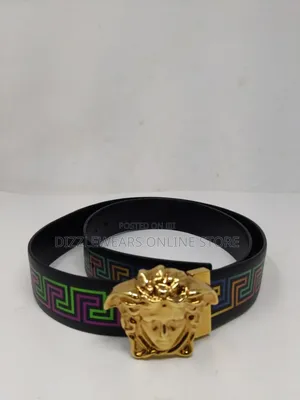 Original Versace Le Medusa Greca Neon Print Belt