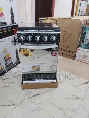 Skyrun 4-Burner Cooker – 3 Gas + 1 Electric (Silver)