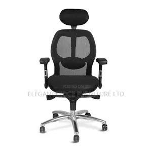 Black Mesh Adjustable Arms Ergonomic Executive Office Chair.