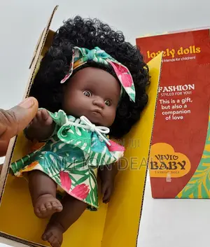 Realistic Black Africa Silicone Girl Child Doll Toy Ages 3+