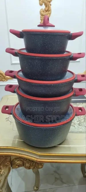 MBH Exclusive Cookware Set, Granite Series, 10 Pieces.