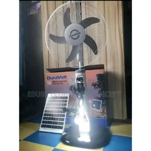 Dura Volts Dura Volt 3 In1 16inches Solar Rechargeable Standing Fan